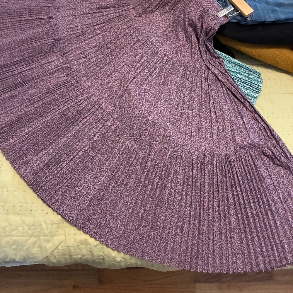 EUC Martha of Taos Purple Cotton Print Skirt. Perfection, 3 tiers, gorgeous.
